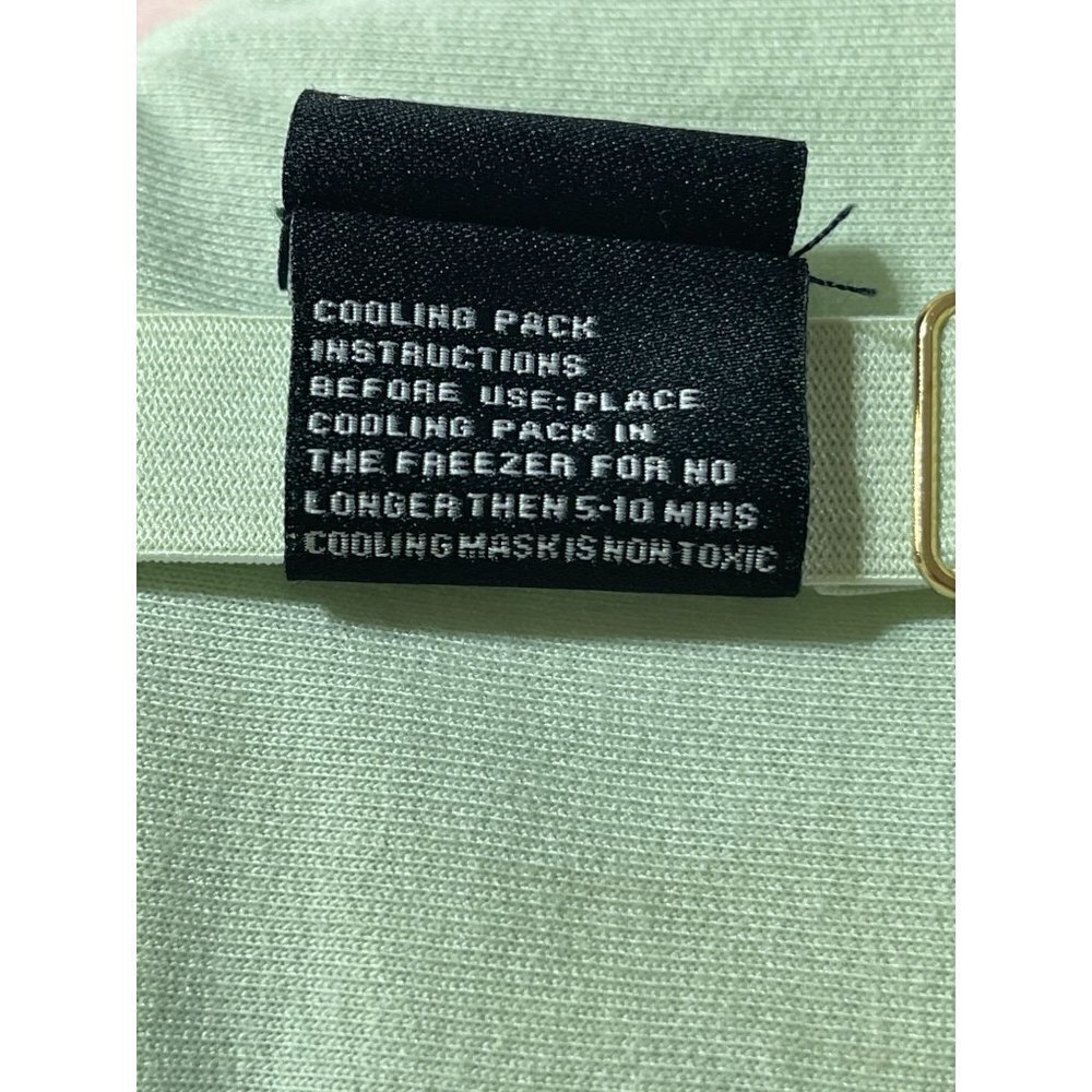 Free People Understated Cooling Leather Face Mask Adjustable Stars Green - Picture 5 of 6